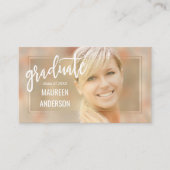 卒業の写真の名刺の手書きの原稿 コーリングカード (正面)