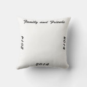 卒業の写真及びサインの枕テンプレート クッション (裏面)