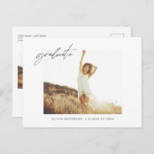 卒業の卒業発表フォトミニマル主義者 ポストカード (正面/裏面)