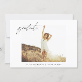 卒業の卒業発表フォトミニマル主義者 招待状