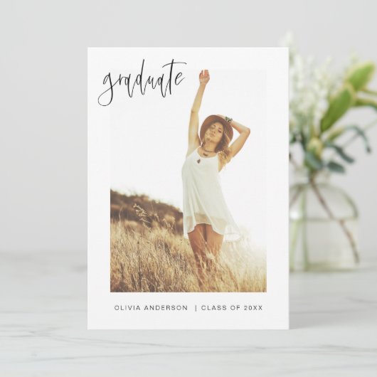 卒業の卒業発表フォトミニマル主義者 招待状 (スタンド正面)