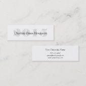 卒業の名刺のエンクロージャのクラス年 コーリングカード (正面/裏面)