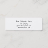 卒業の名刺のエンクロージャのクラス年 コーリングカード (裏面)