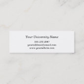 卒業の名刺のクラシックなエンクロージャのクラス年 コーリングカード (裏面)