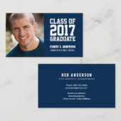 卒業の名刺の写真-あなたの色の選択 コーリングカード (正面/裏面)