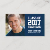 卒業の名刺の写真-あなたの色の選択 コーリングカード (正面)