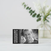 卒業の名刺の写真-学校色の選択 コーリングカード (スタンド正面)