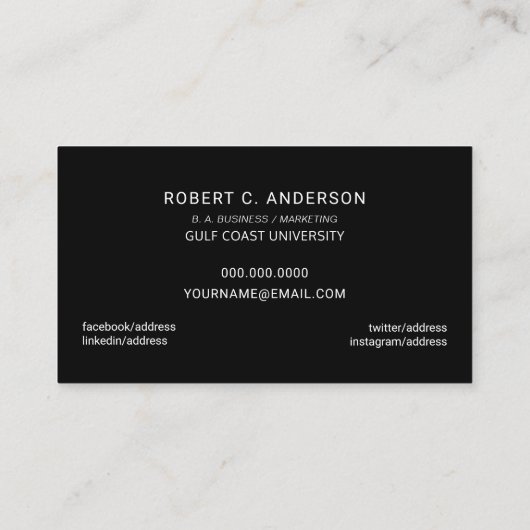 卒業の名刺の写真-学校色の選択 コーリングカード (裏面)