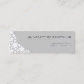 卒業の名刺の薄い灰色の白い星 コーリングカード (裏面)