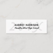 卒業の名刺の4年生の挿入物の灰色の鍵2 コーリングカード (正面)