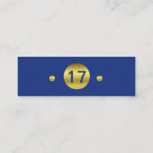 卒業の名刺の4年生の挿入物の金ゴールドの青 コーリングカード (裏面)