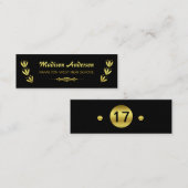 卒業の名刺の4年生の挿入物の金ゴールドの黒 コーリングカード (正面/裏面)