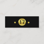 卒業の名刺の4年生の挿入物の金ゴールドの黒 コーリングカード (裏面)