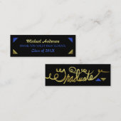 卒業の名刺の4年生の挿入物の金ゴールドホイル コーリングカード (正面/裏面)