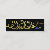 卒業の名刺の4年生の挿入物の金ゴールドホイル コーリングカード (裏面)