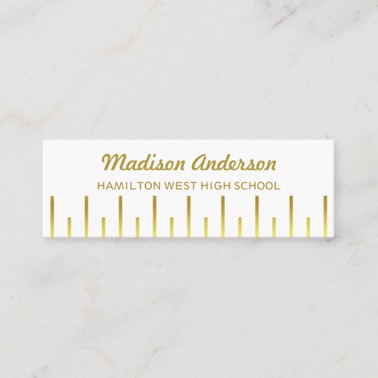 卒業の名刺の4年生の挿入物のDecoの金ゴールド コーリングカード (正面)