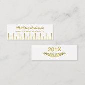 卒業の名刺の4年生の挿入物のDecoの金ゴールド コーリングカード (正面/裏面)