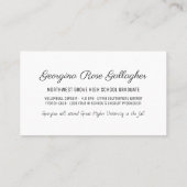 卒業の名刺の4年生はモダンな写真を挿入します 名刺 (裏面)