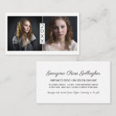 卒業の名刺の4年生はモダンな写真を挿入します 名刺 (正面/裏面)