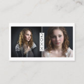 卒業の名刺の4年生はモダンな写真を挿入します 名刺 (正面)