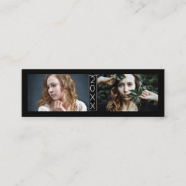 卒業の名刺の4年生は写真Blkを挿入します スキニー名刺