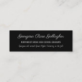 卒業の名刺の4年生は写真Blkを挿入します スキニー名刺 (裏面)