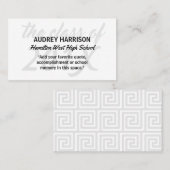 卒業の名刺の4年生は灰色の鍵を挿入します コーリングカード (正面/裏面)