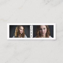 卒業の名刺の4年生は2写真を挿入します スキニー名刺