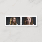 卒業の名刺の4年生は2写真を挿入します スキニー名刺 (正面)