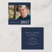 卒業の名刺は写真が付いている正方形を簡単編集します コーリングカード (正面/裏面)