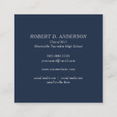 卒業の名刺は写真が付いている正方形を簡単編集します コーリングカード (裏面)