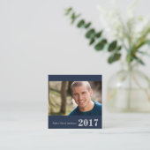 卒業の名刺は写真が付いている正方形を簡単編集します コーリングカード (スタンド正面)