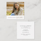 卒業の名刺は写真の正方形を簡単編集します コーリングカード (正面/裏面)