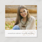 卒業の名刺は写真の正方形を簡単編集します コーリングカード (正面)