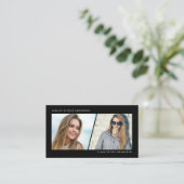 卒業の名刺は2写真のネットワーキングを傾けました コーリングカード (スタンド正面)