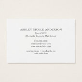 卒業の名刺年モダンクラス (裏面)