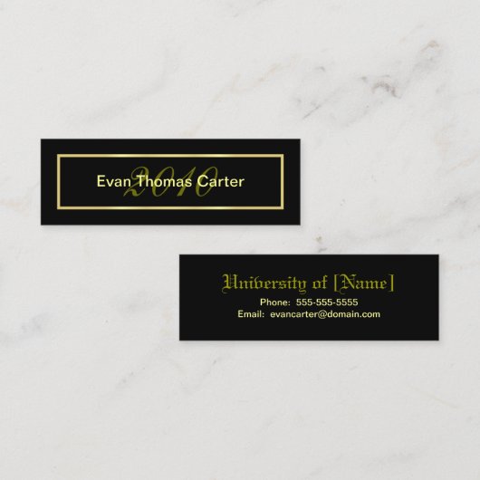 卒業の名刺 コーリングカード (正面/裏面)