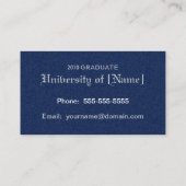 卒業の名刺- 2010年 コーリングカード (裏面)