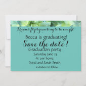 卒業の夢の引用文の保存日付 招待状 (正面)