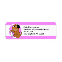 卒業の宛名ラベルの子犬4 ラベル