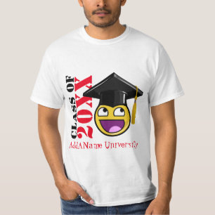 卒業の帽子との素晴らしい顔のミーム Tシャツ