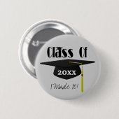 卒業の帽子のふさ私はそれをかわいくさせました 缶バッジ (正面&裏面)