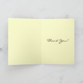 卒業の帽子の本のサンキューカードの賢いフクロウ サンキューカード (内部)