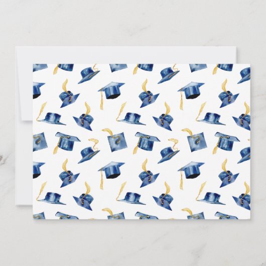 卒業の帽子オフ水の色のキャップパターン (裏面)