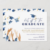 卒業の帽子オフ水の色のキャップパターン (正面/裏面)