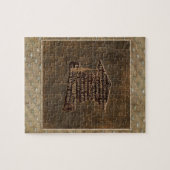 卒業の帽子及び免状の卒業の単語のデザイン ジグソーパズル (横)