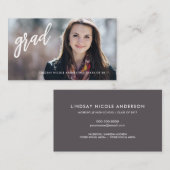 卒業の年長のネットワーキングの完全な写真の名刺 コーリングカード (正面/裏面)