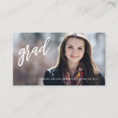 卒業の年長のネットワーキングの完全な写真の名刺 コーリングカード (正面)