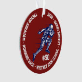 卒業の年長のフットボール選手の記憶記念品 オーナメント (正面)