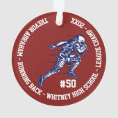 卒業の年長のフットボール選手の記憶記念品 オーナメント (裏面)